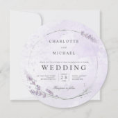 Aquarelllavender-Blume Einladung (Vorderseite)