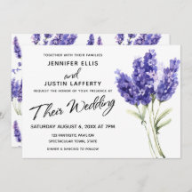 Aquarelllavender-Blume, Elegante Hochzeit