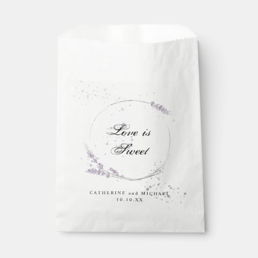 Aquarelllavender Blume Geschenktütchen (Vorderseite)