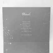 Aquarelllavender Blume grau in einer Hochzeit Dreifach Gefaltete Einladung (Innen Erste Seite)