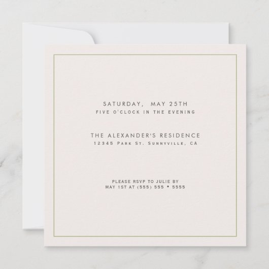 Aquarelllavender Blume JEDER Meilenstein Geburtsta Einladung (Rückseite)