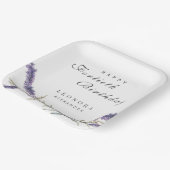 Aquarelllavender Blume JEDER Meilenstein Geburtsta Pappteller (Gewinkelt)