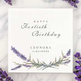 Aquarelllavender Blume JEDER Meilenstein Geburtsta Serviette