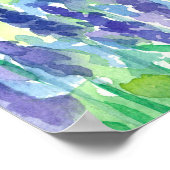 Aquarelllavender-Blume Malerei Poster (Ecke)