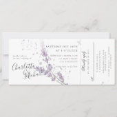 Aquarelllavender-Blume mit uAwg Einladung (Vorderseite)