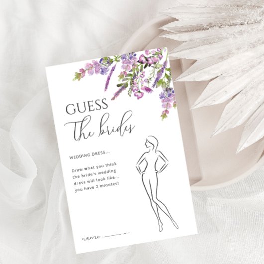 Aquarelllavender Brautparty-Spiel