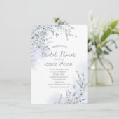 Aquarelllavender Bridal Dusche Einladung (Stehend Vorderseite)