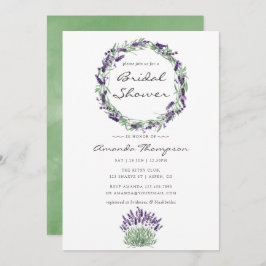 Aquarelllavender Bridal Dusche Einladung