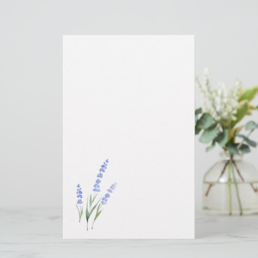 Aquarelllavender Briefpapier (Stehend Vorderseite)