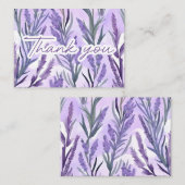 Aquarelllavender Dankbarkeit Vielen Dank Mitteilungskarte (Vorne/Hinten)