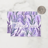 Aquarelllavender Dankbarkeit Vielen Dank Mitteilungskarte (Vorderseite/Rückseite Beispiel)