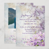 Aquarelllavender Einladung (Vorne/Hinten)