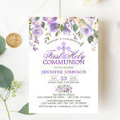 Aquarelllavender Erste Heilige Kommune Einladung