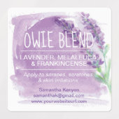 Aquarelllavender Essenzielle Öle Flasche Etiketten (Design 2)