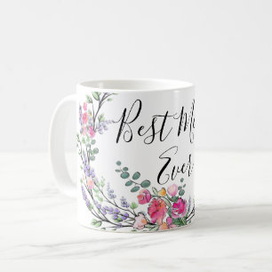 Aquarelllavender eucalyptus Pink Wilde Rose Mama Kaffeetasse