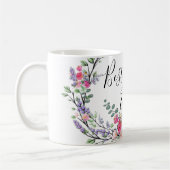 Aquarelllavender eucalyptus Pink Wilde Rose Mama Kaffeetasse (Links)