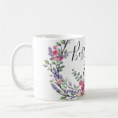Aquarelllavender eucalyptus Pink Wilde Rose Nana Kaffeetasse (Links)