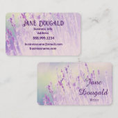 Aquarelllavender Floral Classic Writer's Busine Visitenkarte (Vorne/Hinten)