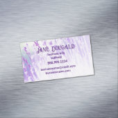 Aquarelllavender Floral Classic Writer's Magnetische Visitenkarte (Beispiel)