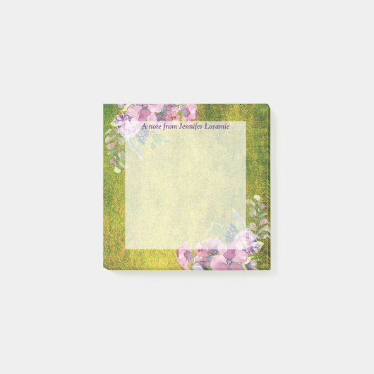 Aquarelllavender Floral Post-it Klebezettel (Vorderseite)