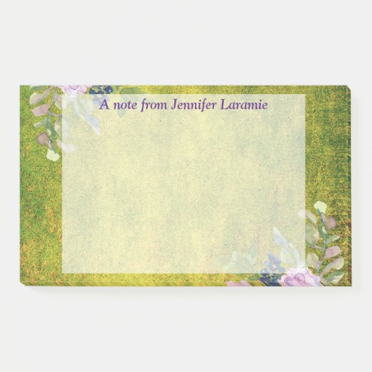 Aquarelllavender Floral Post-it Klebezettel (Vorderseite)