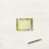 Aquarelllavender Floral Post-it Klebezettel (Auf Schreibtisch)