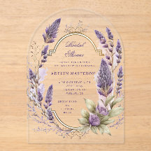 Aquarelllavender Floral Regal Brautparty