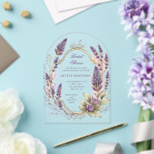 Aquarelllavender Floral Regal Brautparty Acryleinladungen (Insitu (Hochzeit))