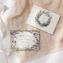 Aquarelllavender Floral Regal Brautparty Einladung