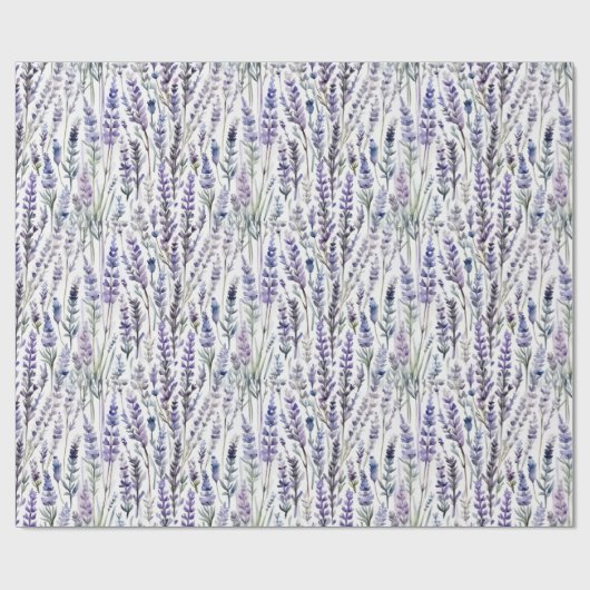 Aquarelllavender Geschenkpapier (Flach)