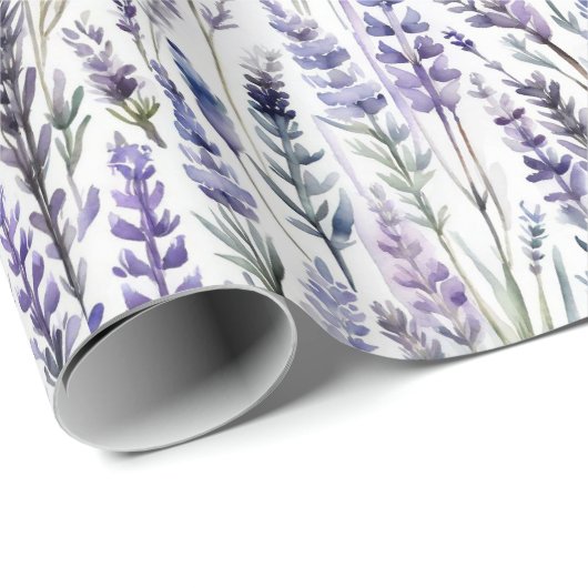 Aquarelllavender Geschenkpapier (Rolleneckpunkt)