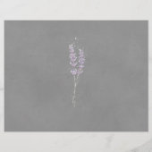 Aquarelllavender grau Hochzeitsprogramm (Rückseite)