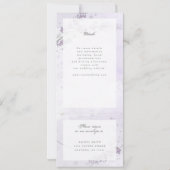 Aquarelllavender Hochzeit laden w uAwg Einladung (Rückseite)