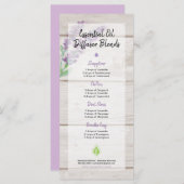 Aquarelllavender & Holz Essenzielle Ölmischung Programm (Vorne/Hinten)