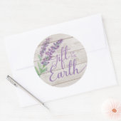 Aquarelllavender & Holzöl Runder Aufkleber (Umschlag)