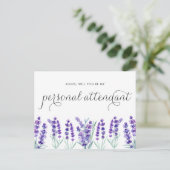 Aquarelllavender ist mein persönlicher Betreuer Einladungspostkarte (Stehend Vorderseite)