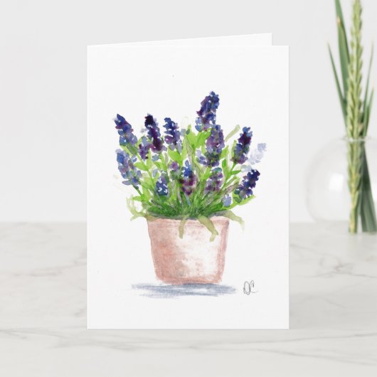 Aquarelllavender Karte (Vorderseite)
