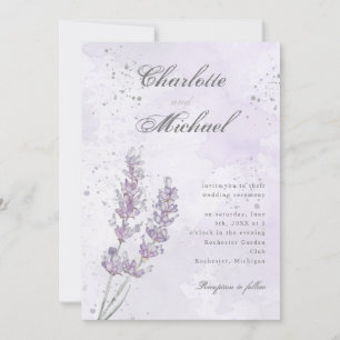 Aquarelllavender lila einladung