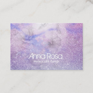 *~* Aquarelllavender Magenta Glitzer Visitenkarte