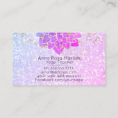 *~* Aquarelllavender Mandala Glitzer Spirituell Visitenkarte (Rückseite)