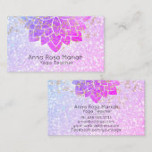 *~* Aquarelllavender Mandala Glitzer Spirituell Visitenkarte (Vorne/Hinten)
