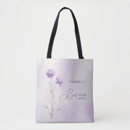 Aquarelllavender Meadow Wildblume Beste Mama Tasche