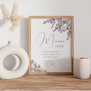 Aquarelllavender Mimosa Bar Poster