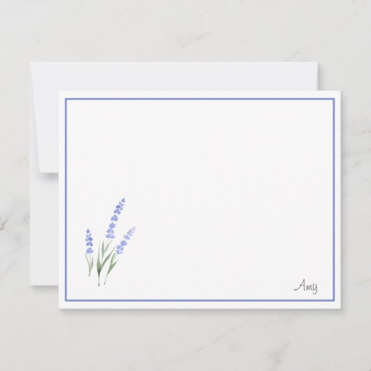 Aquarelllavender Mitteilungskarte (Vorderseite)