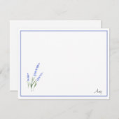 Aquarelllavender Mitteilungskarte (Vorne/Hinten)