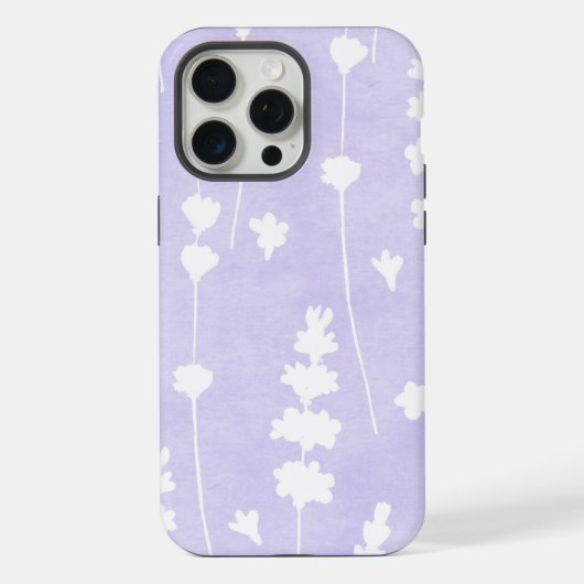 Aquarelllavender Nahtloses Muster iPhone Hülle (Rückseite)