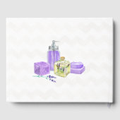 Aquarelllavender Olive Soap Badezimmer Gästebuch (Rückseite)