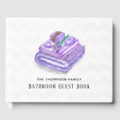Aquarelllavender Olive Soap Badezimmer Gästebuch (Vorderseite)