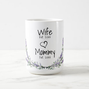Aquarelllavender personalisieren Ehefrau Mommy Kaffeetasse