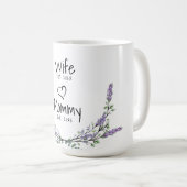 Aquarelllavender personalisieren Ehefrau Mommy Kaffeetasse (VorderseiteRechts)